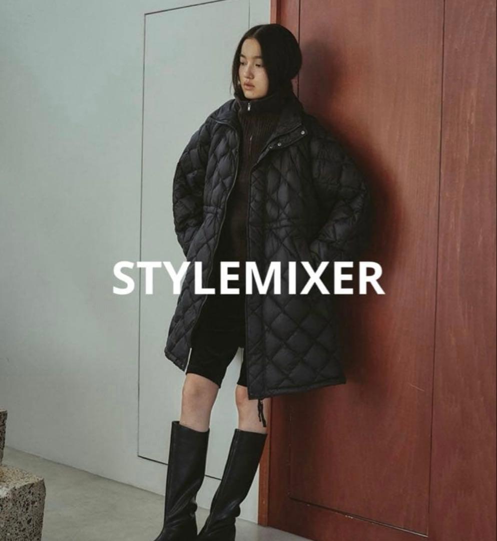 ブラック キルティング ダウンジャケット