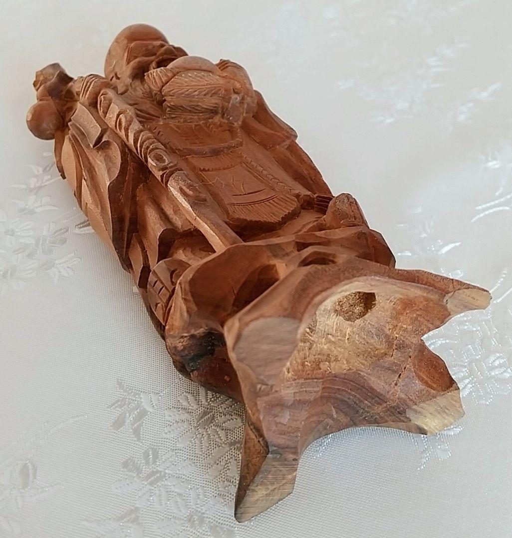 寿老人立像 七福神 #568 ◇白檀 木彫 仏像