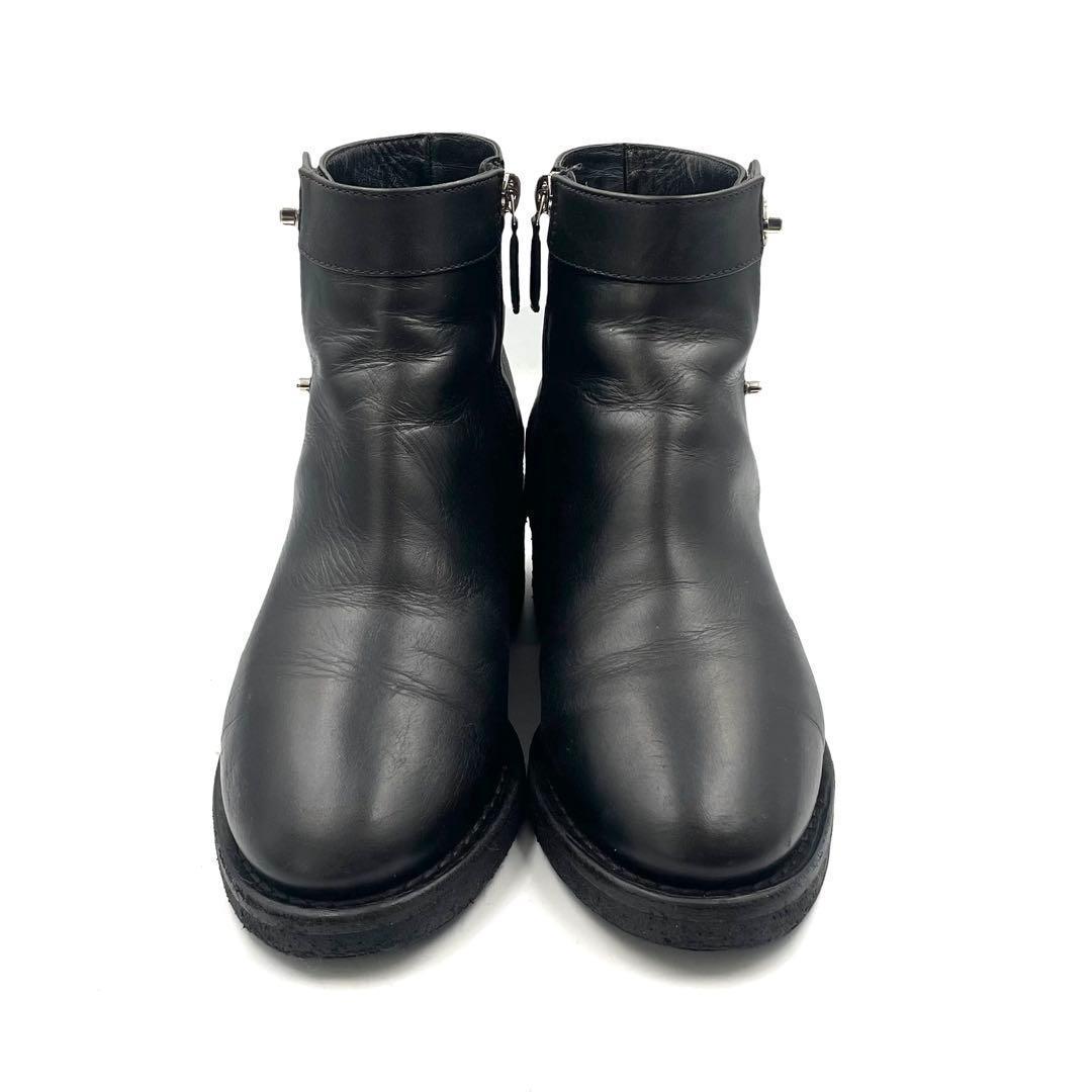 《超美品》CHANEL シャネル ショートブーツ ココマーク 本革 黒 36C