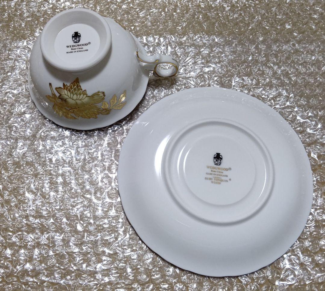 ②ウェッジウッド トンキン ルビー ティーカップ&ソーサー ピオニー
