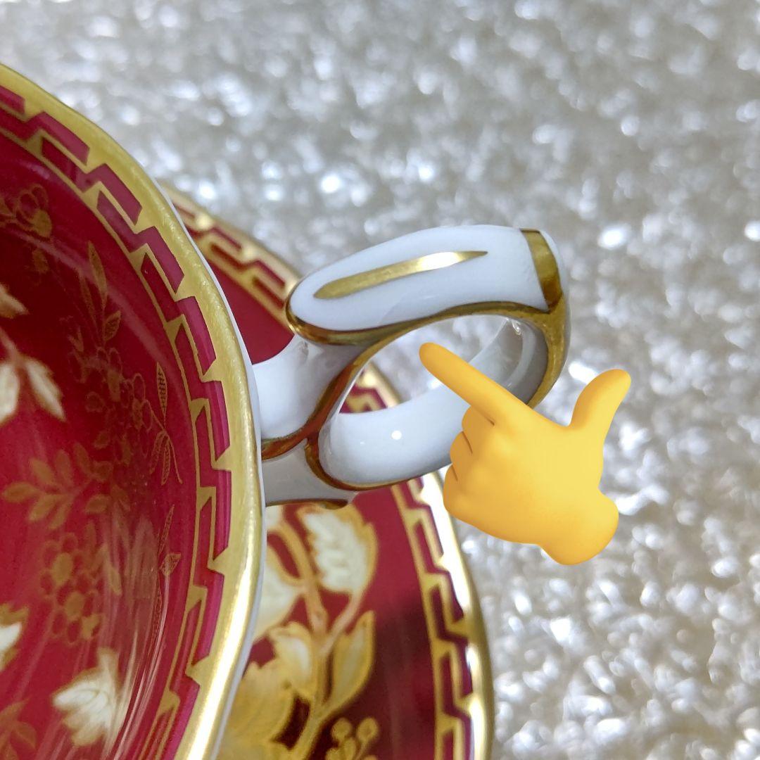 ②ウェッジウッド トンキン ルビー ティーカップ&ソーサー ピオニー