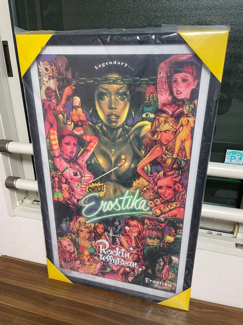 ロッキンジェリービーン　シルクスクリーン　EROSTIKA20周年　専用額付き