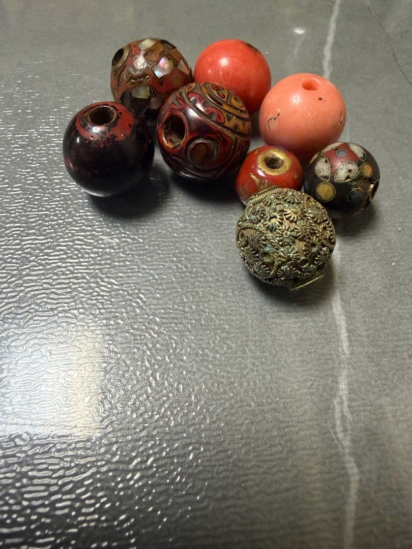 緒締め玉 堆朱 骨董 胴乱 印籠 湮管 - メルカリ