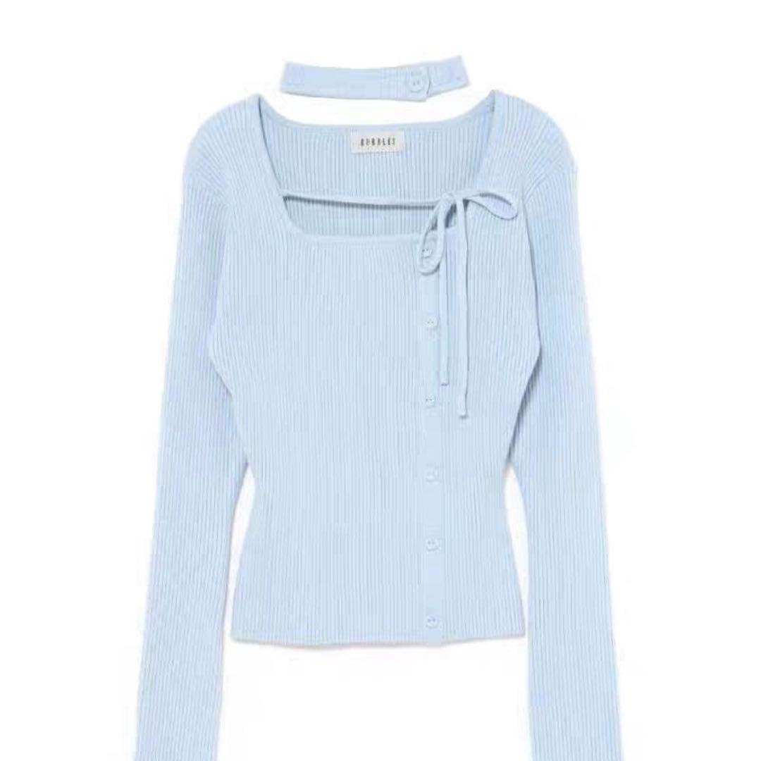 BUBBLES チョーカーボタンニットトップス - メルカリ