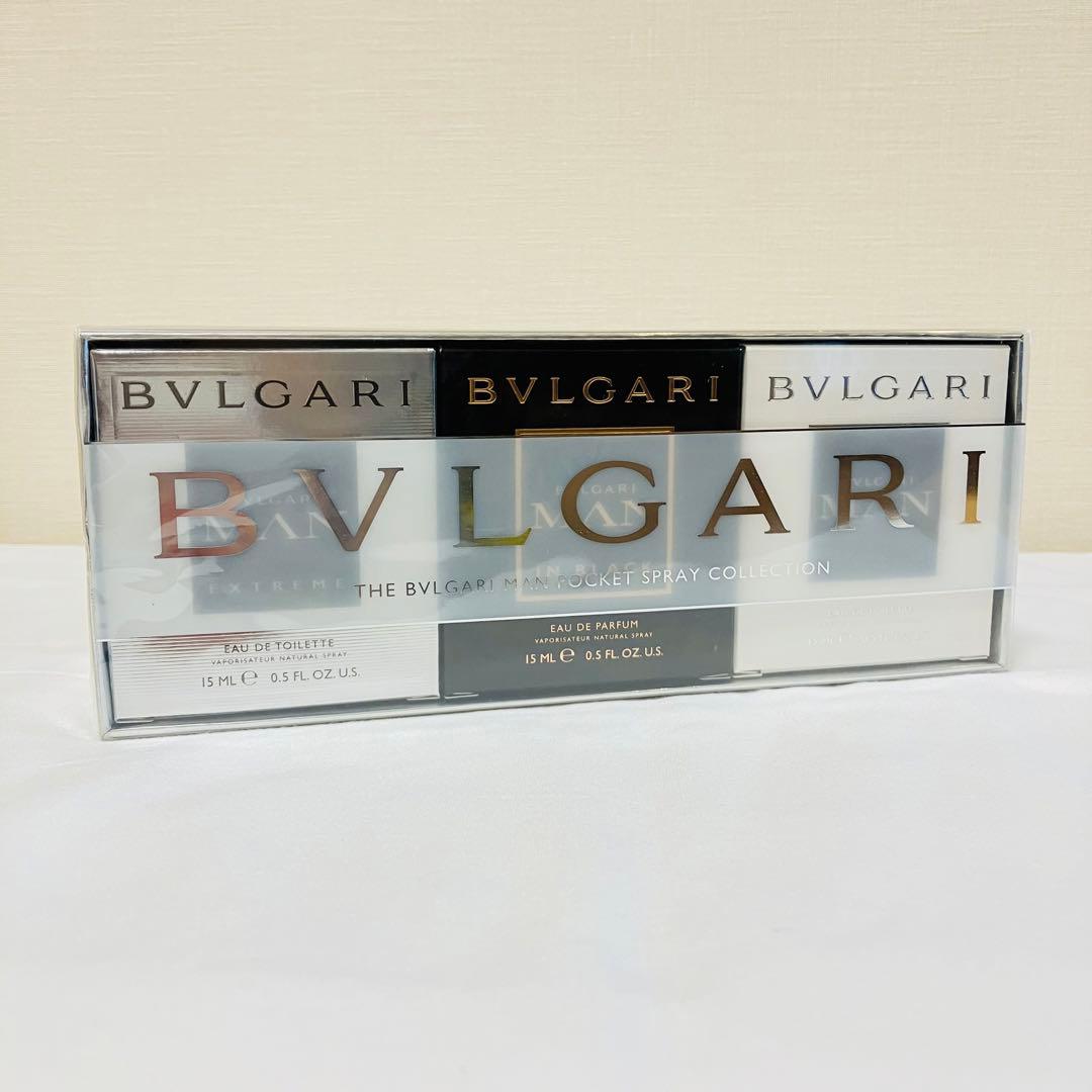 新品　ブルガリ　マン　トラベルコレクション　香水　15ml ３本セット