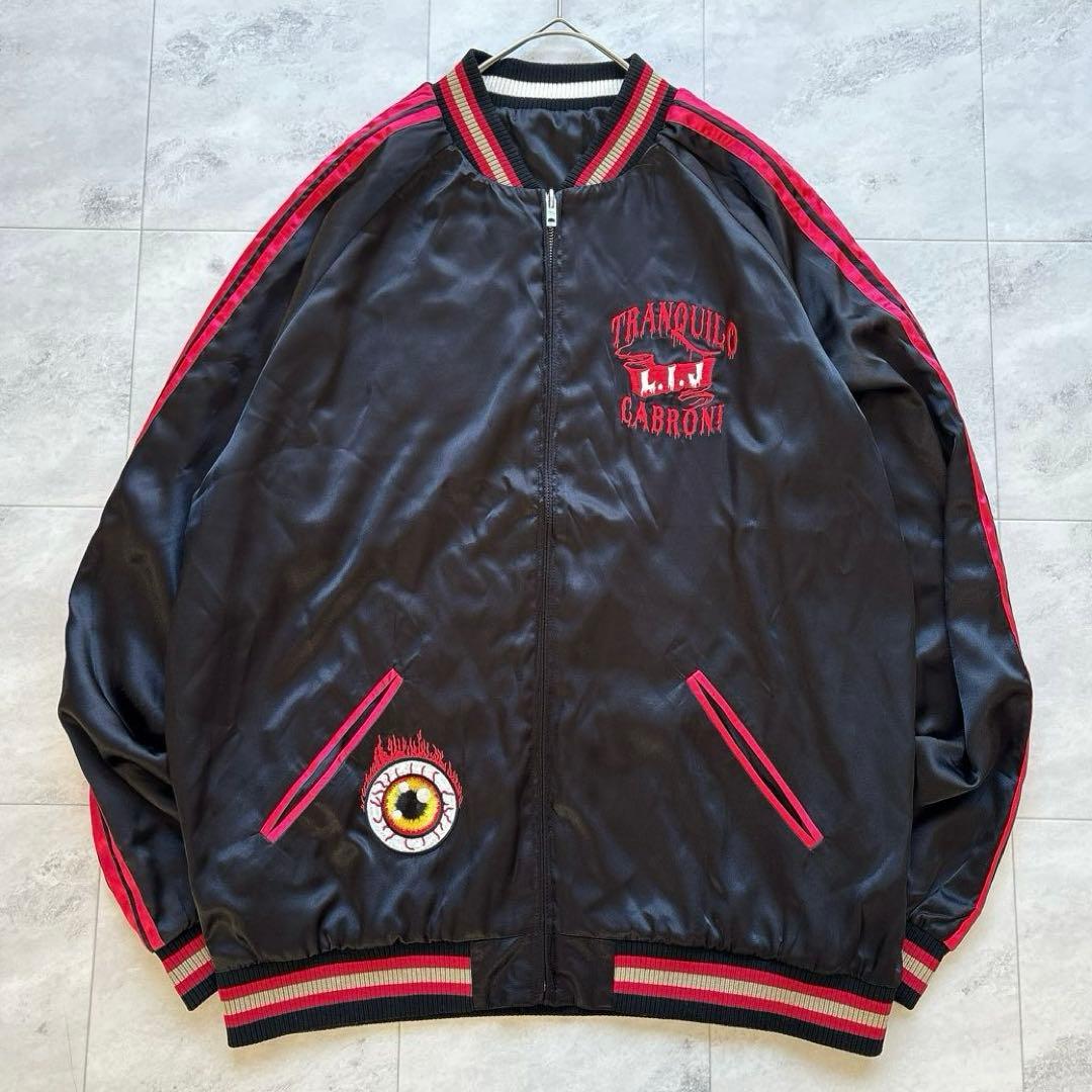 美品✨希少XXL 新日本プロレス スカジャン 刺繍 リバーシブル 内藤哲也