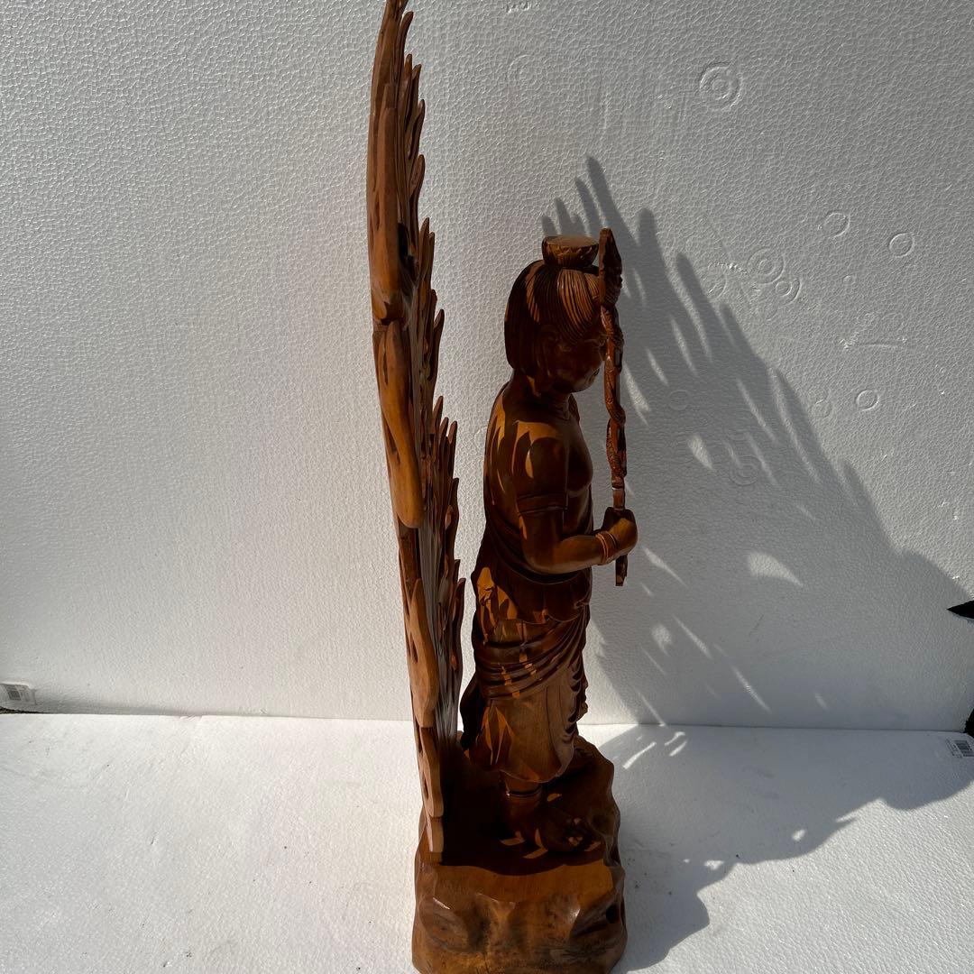 木製仏像 不動明王のデザイン 約70センチ - メルカリ