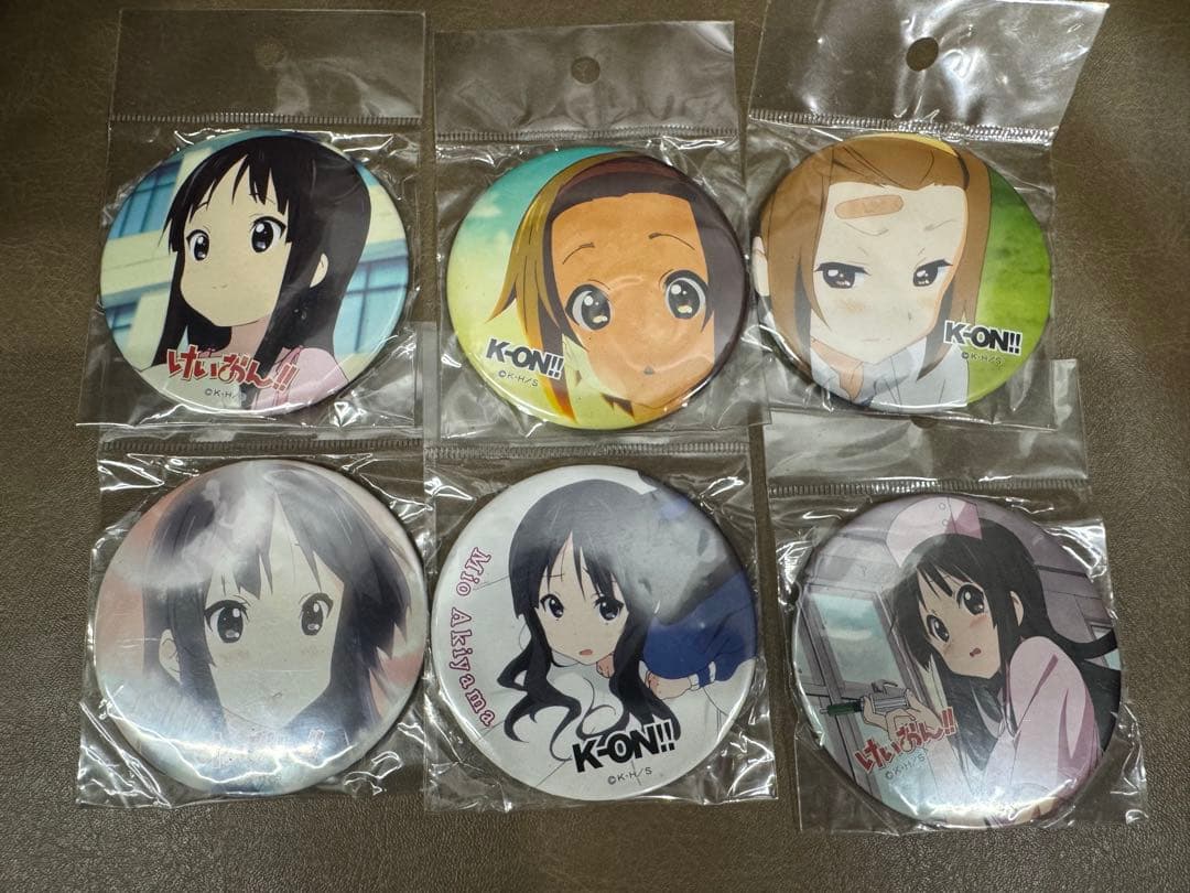 けいおん!! TBS限定 秋山澪 田井中律缶バッジ6種 限定デカバッチ 未開封