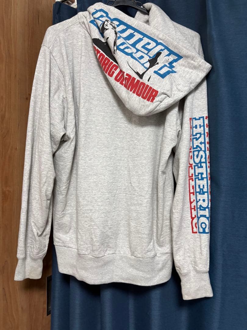 HYSTERIC グレー ジップアップパーカー