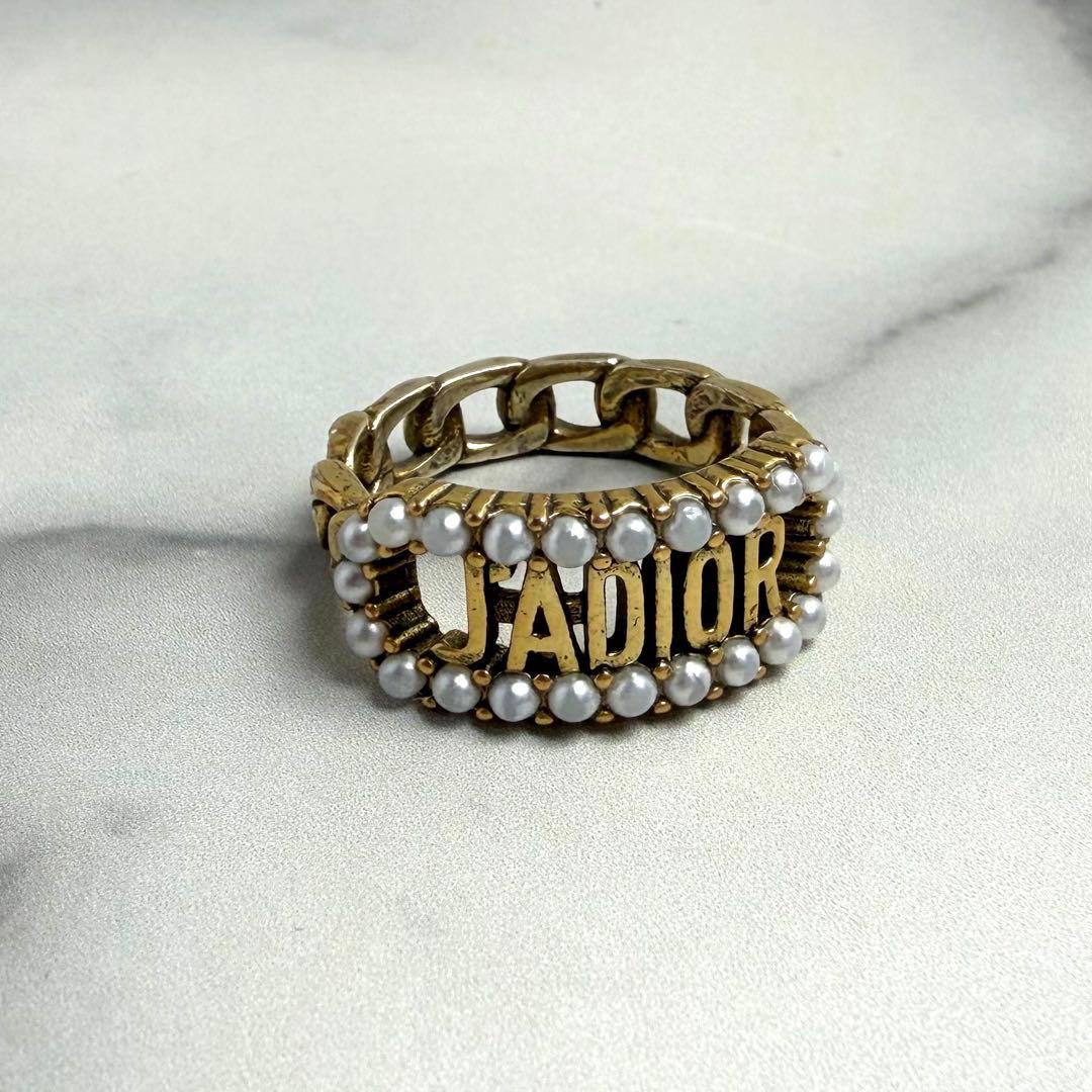 Dior JADIORリング 13号 パール ゴールド ジャドール 指輪