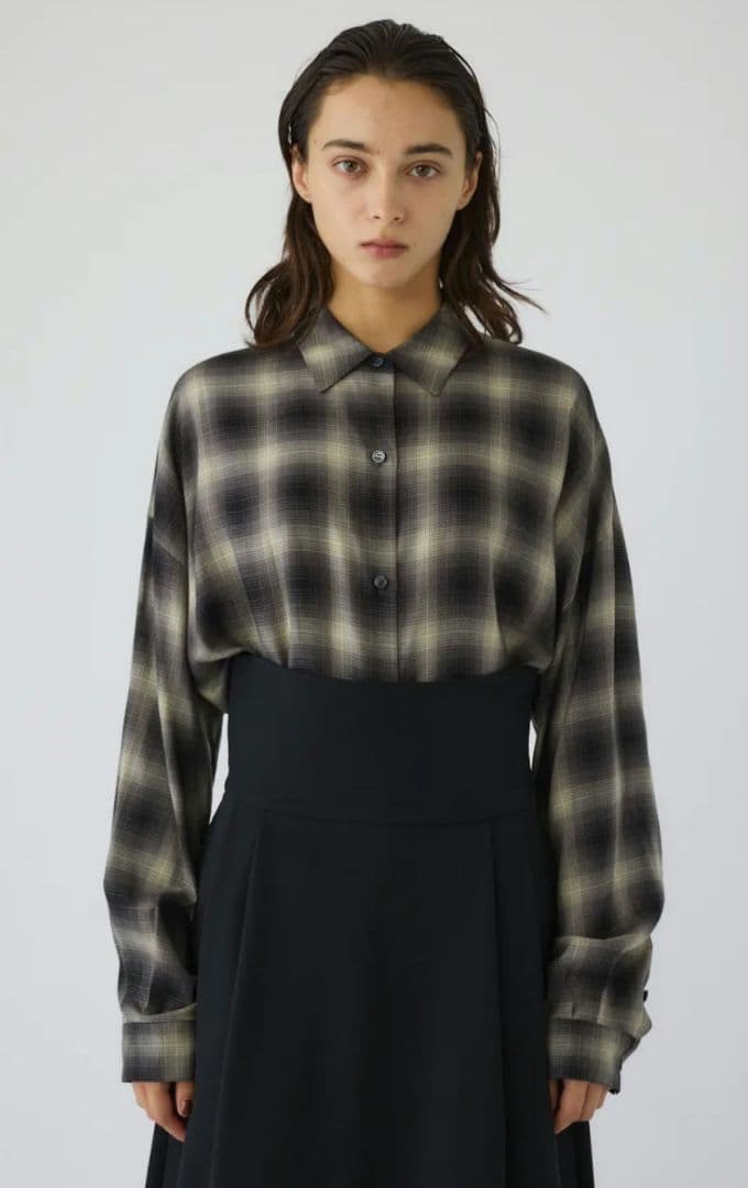 トップス RIM.ARK Check pattern SH GRY RIM.ARK | Check pattern SH (SHIRTS & BLOUSES ) |RIM.ARK ONLINE STORE