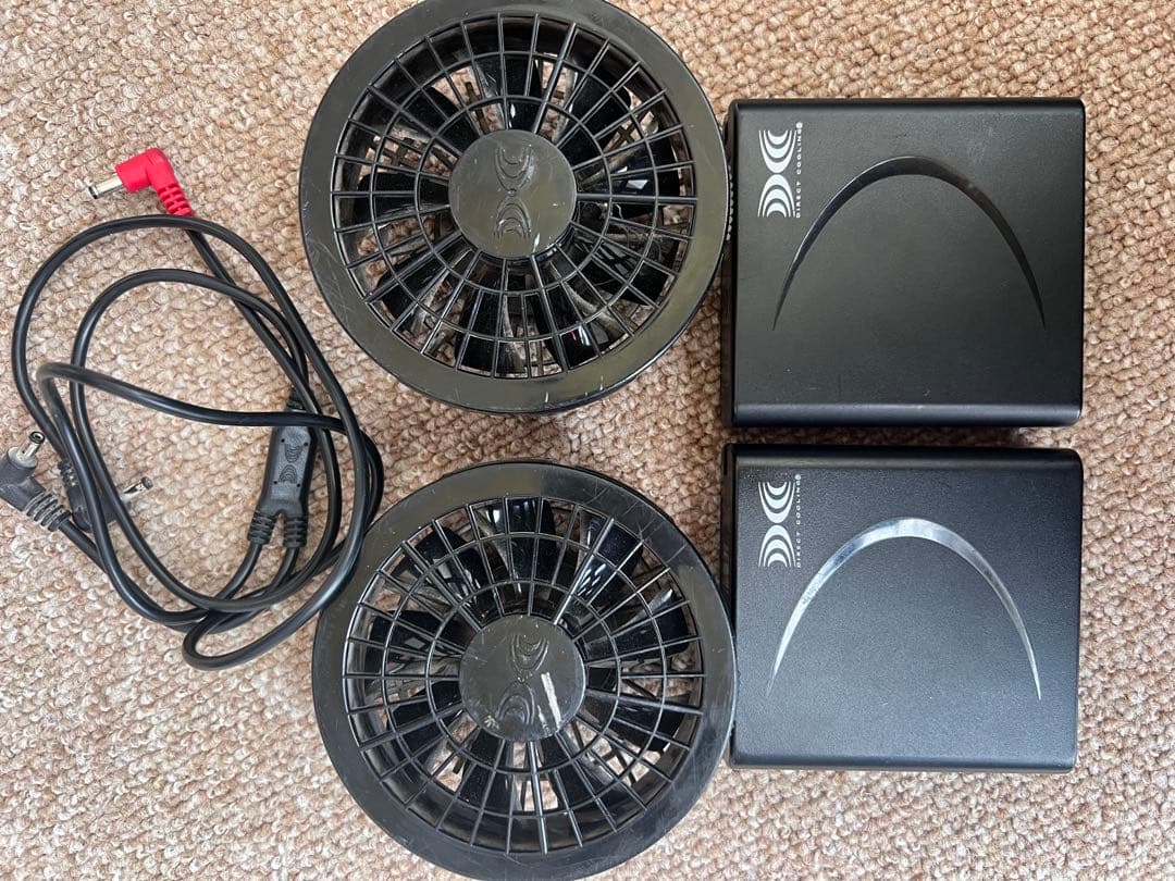 空調服のファン、コード、バッテリーⅹ2、充電コード