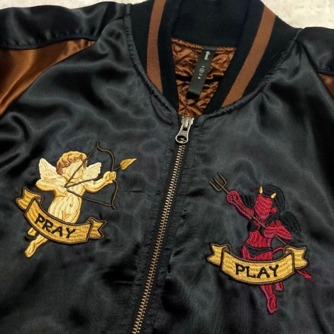 希少 glamb グラム スカジャン 天使 悪魔 キリスト エンジェル 即完売