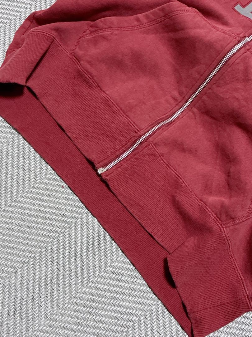 00's OLDNIKE ジップパーカー レッド テック 美品 刺繍 人気色 - メルカリ