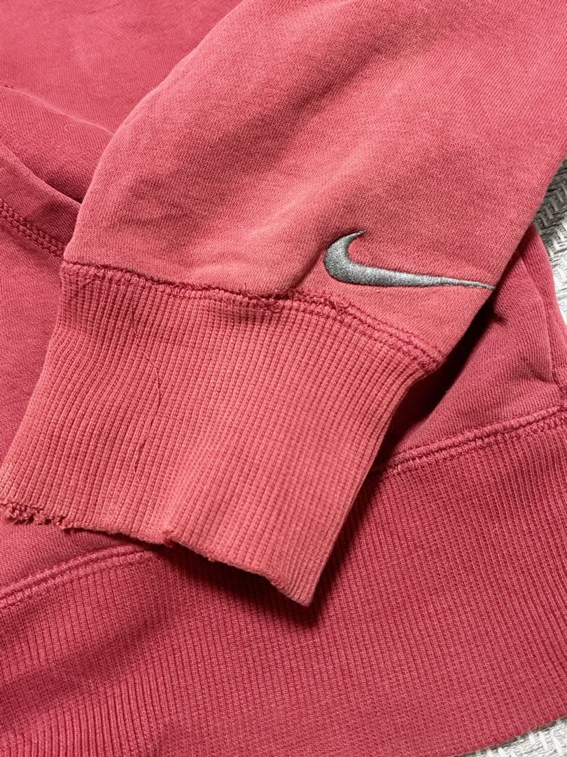 00's OLDNIKE ジップパーカー レッド テック 美品 刺繍 人気色 - メルカリ