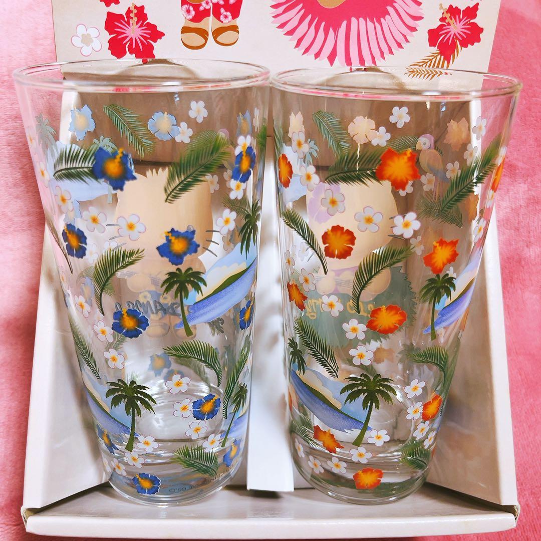 希少レア ハローキティ ダニエル 日焼け ハワイ タンブラーセット 1999