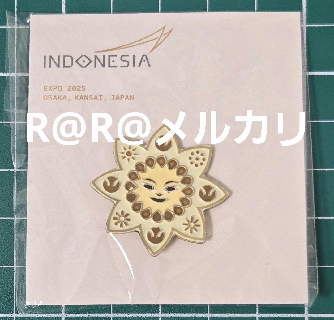 万博 EXPO2025 インドネシア館 ピンバッジ 白 インドネシアパビリオン