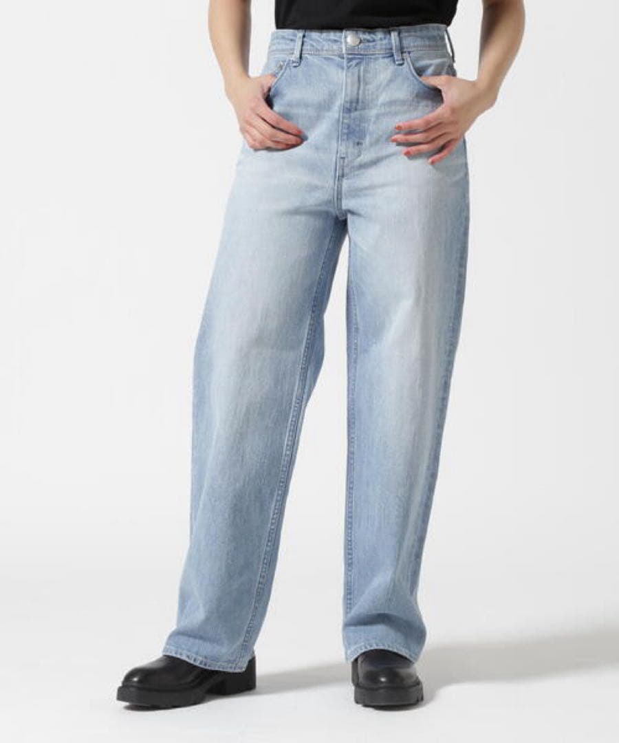 1/23限定価格！YANUKヤヌークLILITHワイドストレート サックス