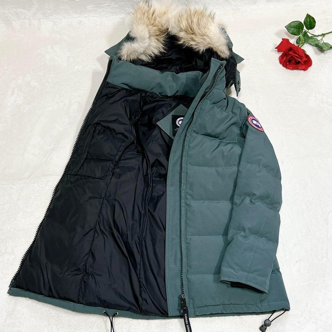 美品✨　カナダグース　ダウンジャケット　ファー　ベルビル　ライトグリーン