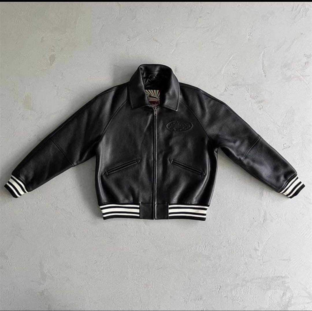 ジャケット・アウター Corteiz Leather Jacket Corteiz RTW Skydive Jacket - Black Leather