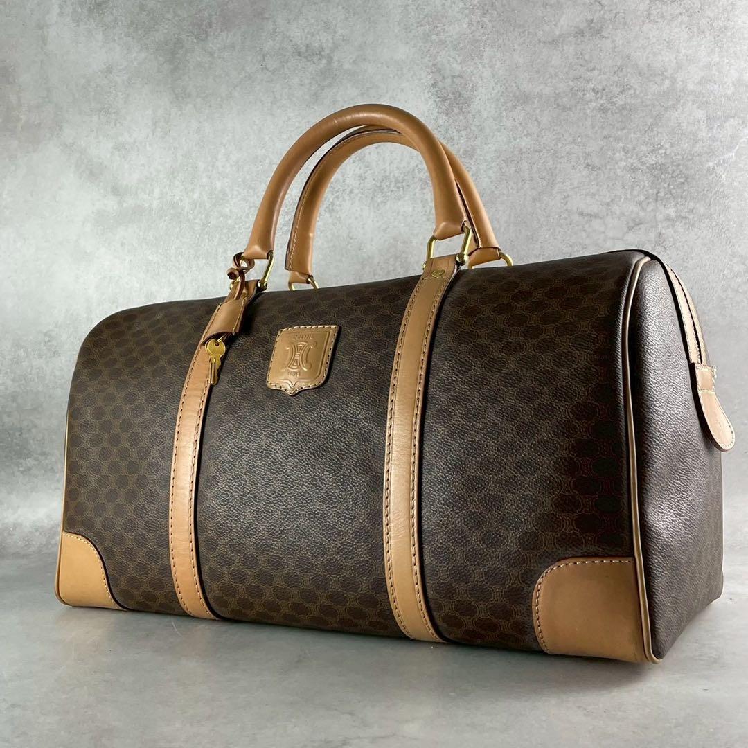 希少美品 CELINE オールド セリーヌ トリオンフ マカダム ボストンバック