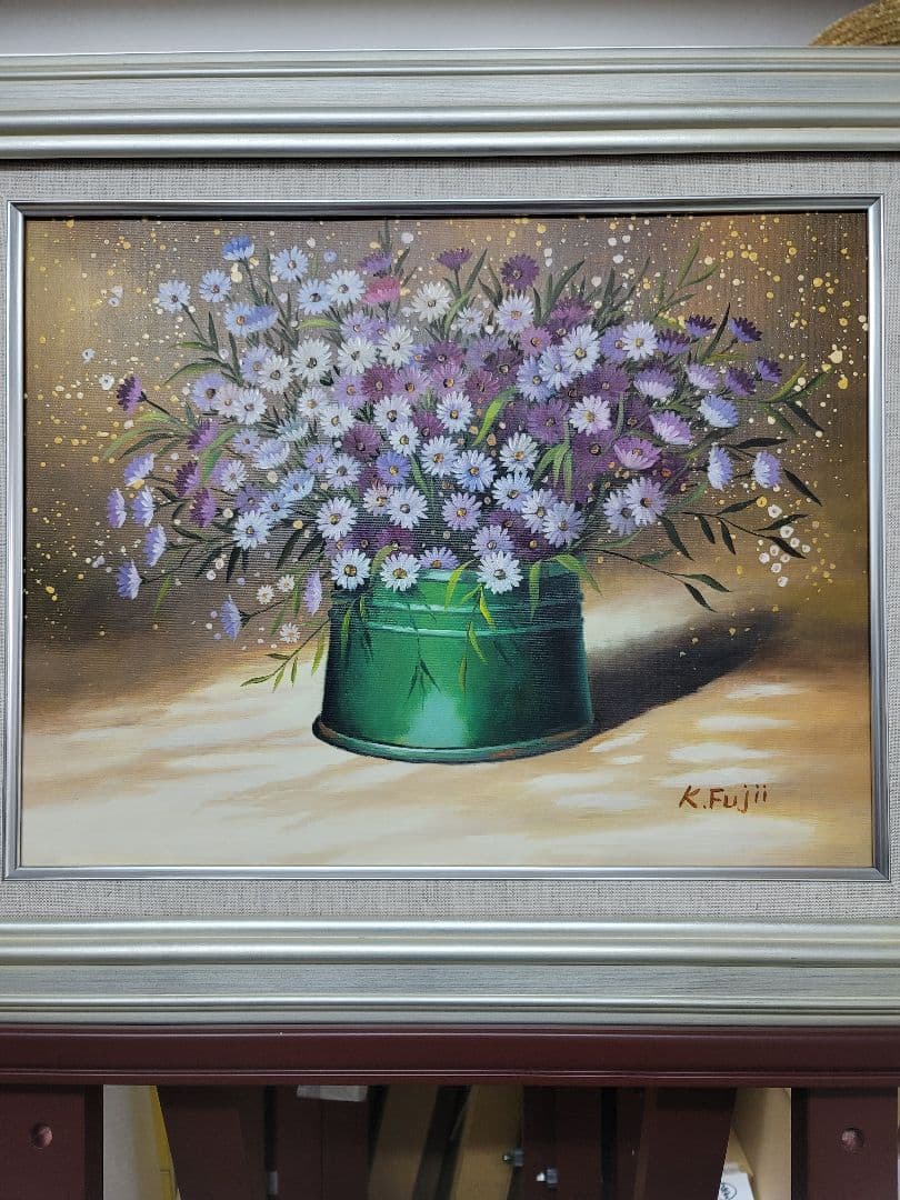 【ART】藤井康二真筆(マーガレットパープル)6号 sale【ART】藤井康二真筆(マーガレットパープル)6号 【公式通販】