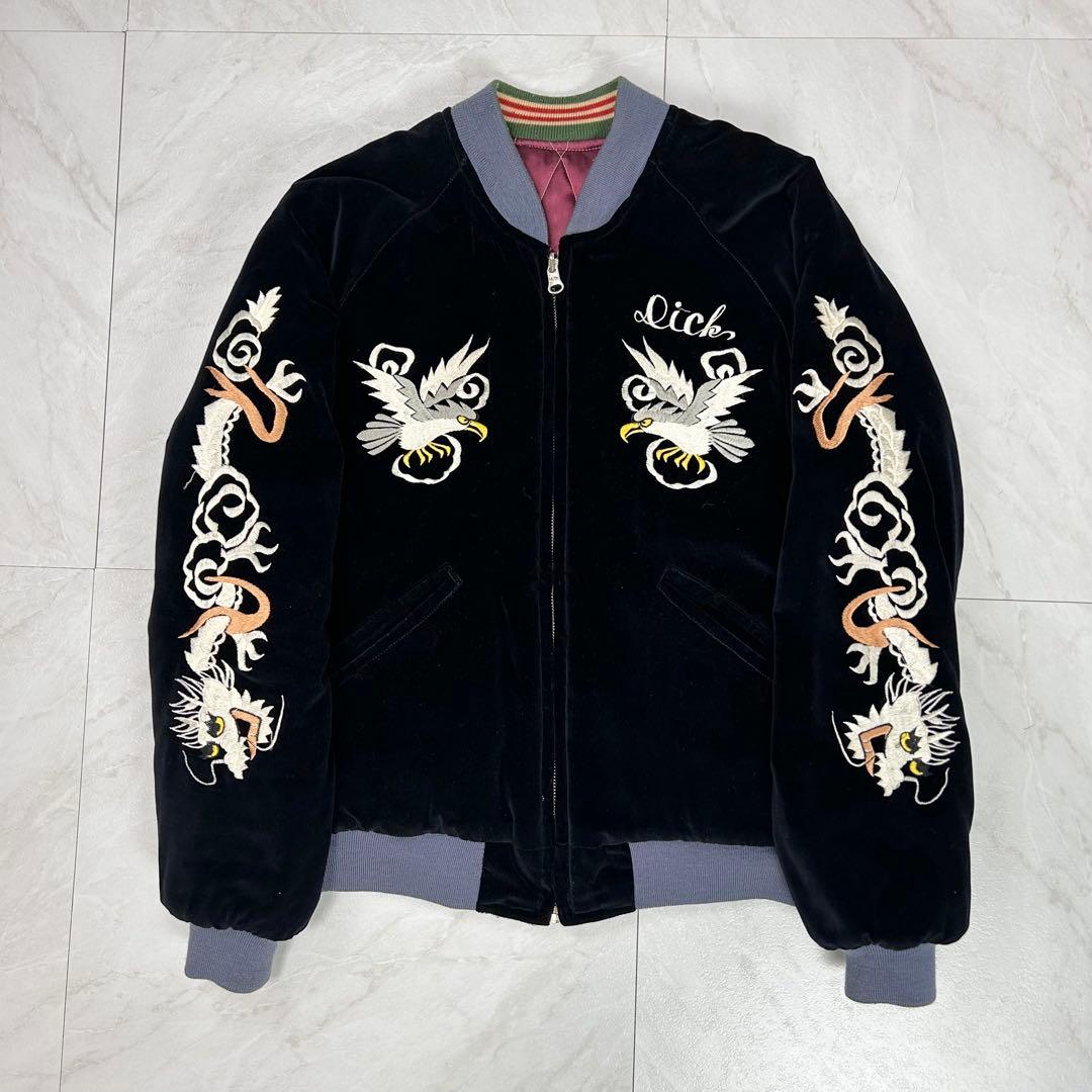 美品 テーラー東洋 M品番 ベロア 別珍 刺繍 スカジャン TALON M