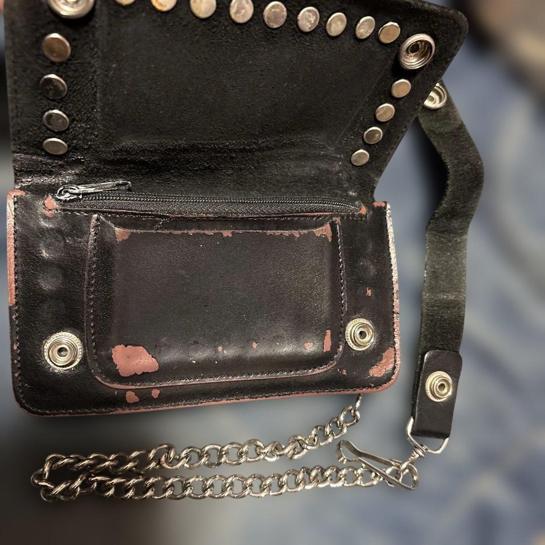 ハーレーダビッドソン 純正 レザースタッズ トラッカーウォレット