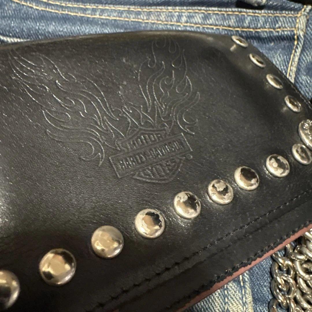 ハーレーダビッドソン 純正 レザースタッズ トラッカーウォレット