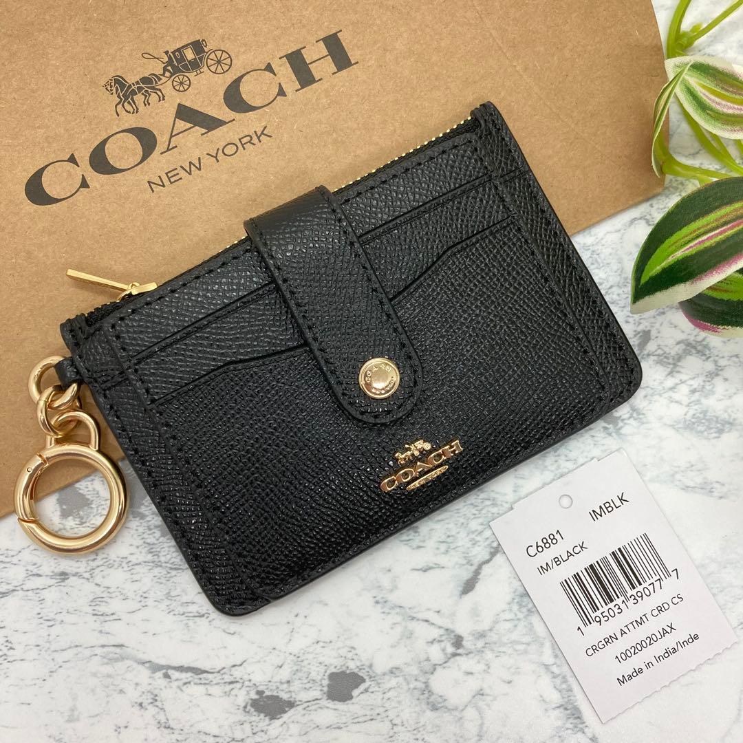 COACH コーチ　アタッチメント カード ケース　ブラック