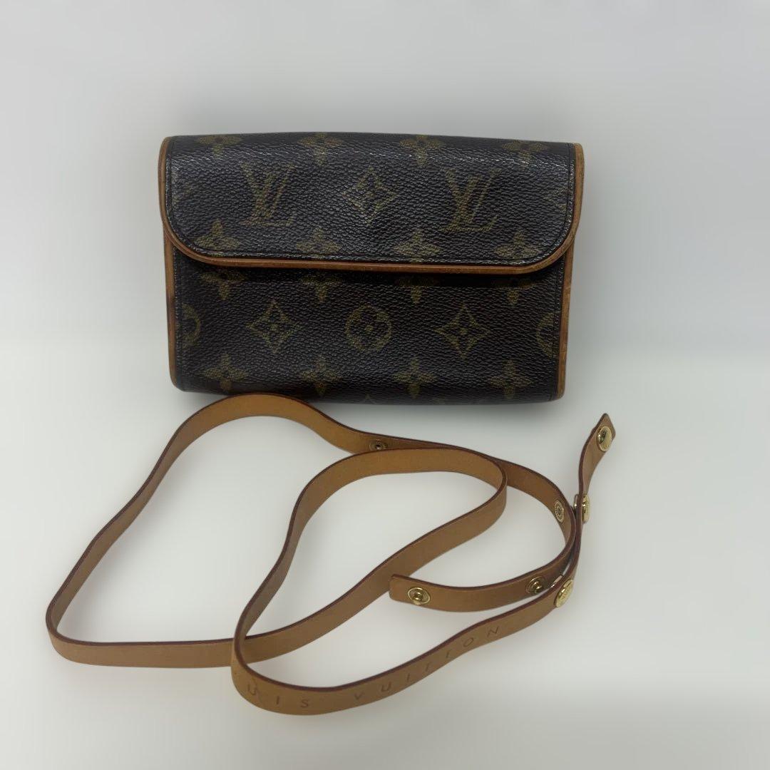 み*ず様 ルイヴィトン モノグラム ポシェット フロランティーヌ レザーベルト付