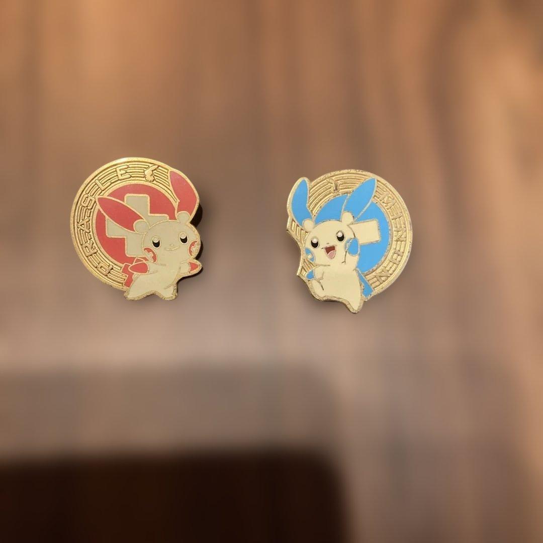 ポケモンセンター 限定品　プラスル・マイナン ピンズセット