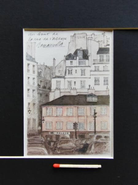 玉村豊男、リュー・ド・ラベ、超希少額装用画版、新品額装付