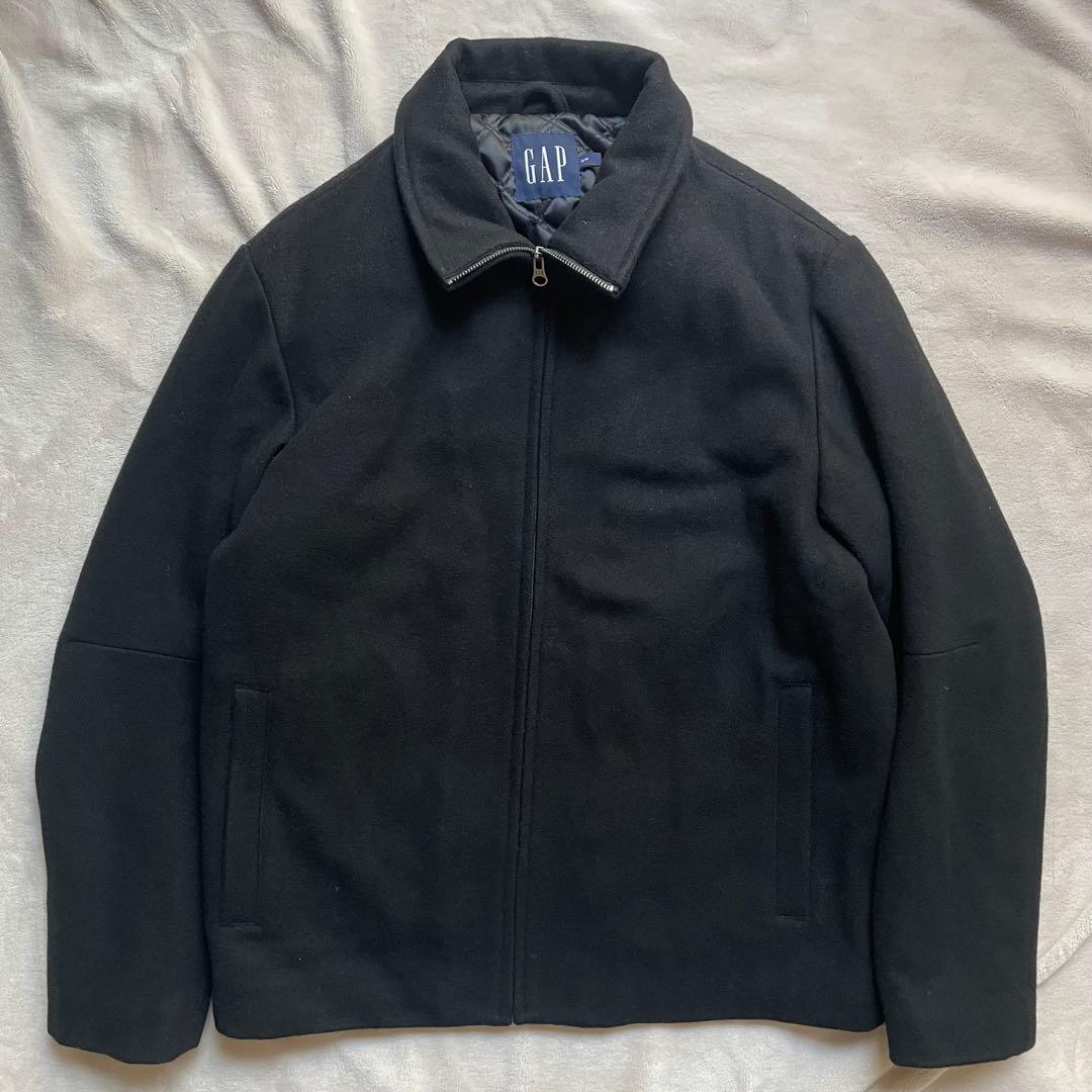 GAP オールドギャップ 中綿キルティング フルジップウールジャケット 短丈