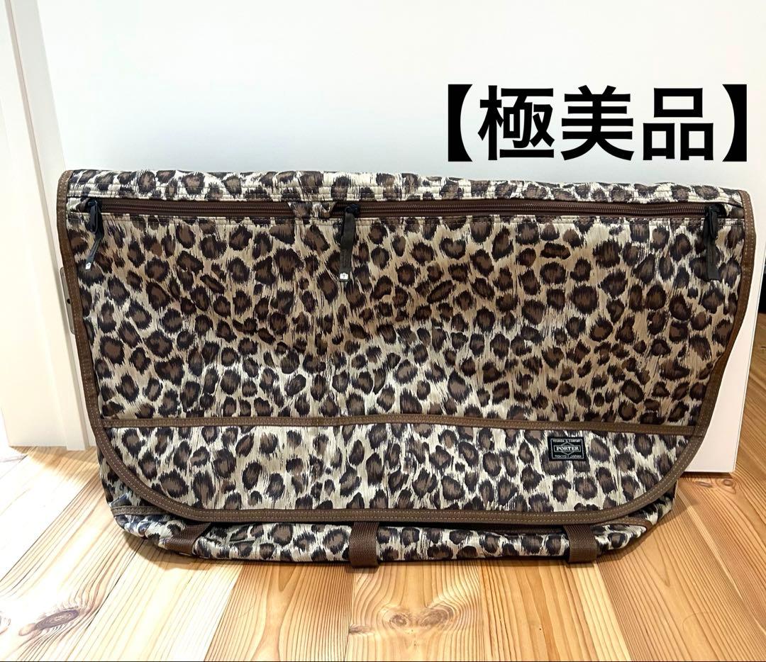 【極美品】ヘッドポーターメッセンジャーバッグ　レオパード柄