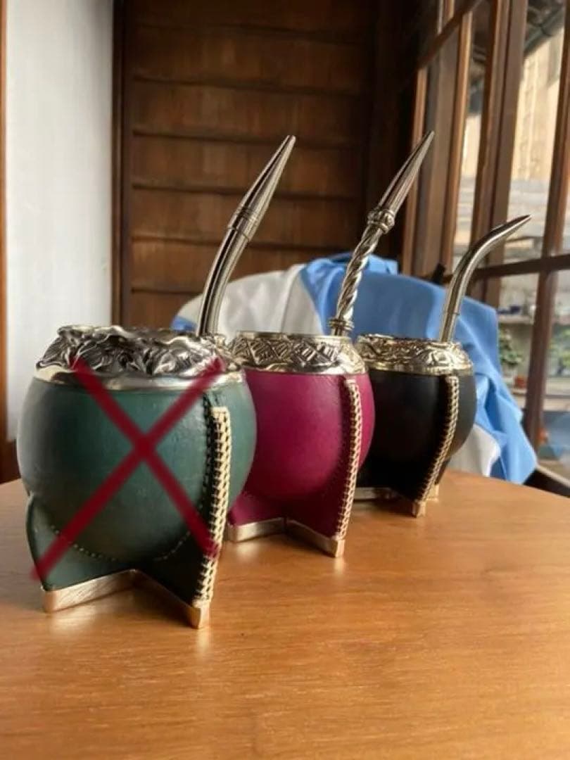 マテ壺、ボンビージャ、PLAYADITO YERBA 3点セット - メルカリ