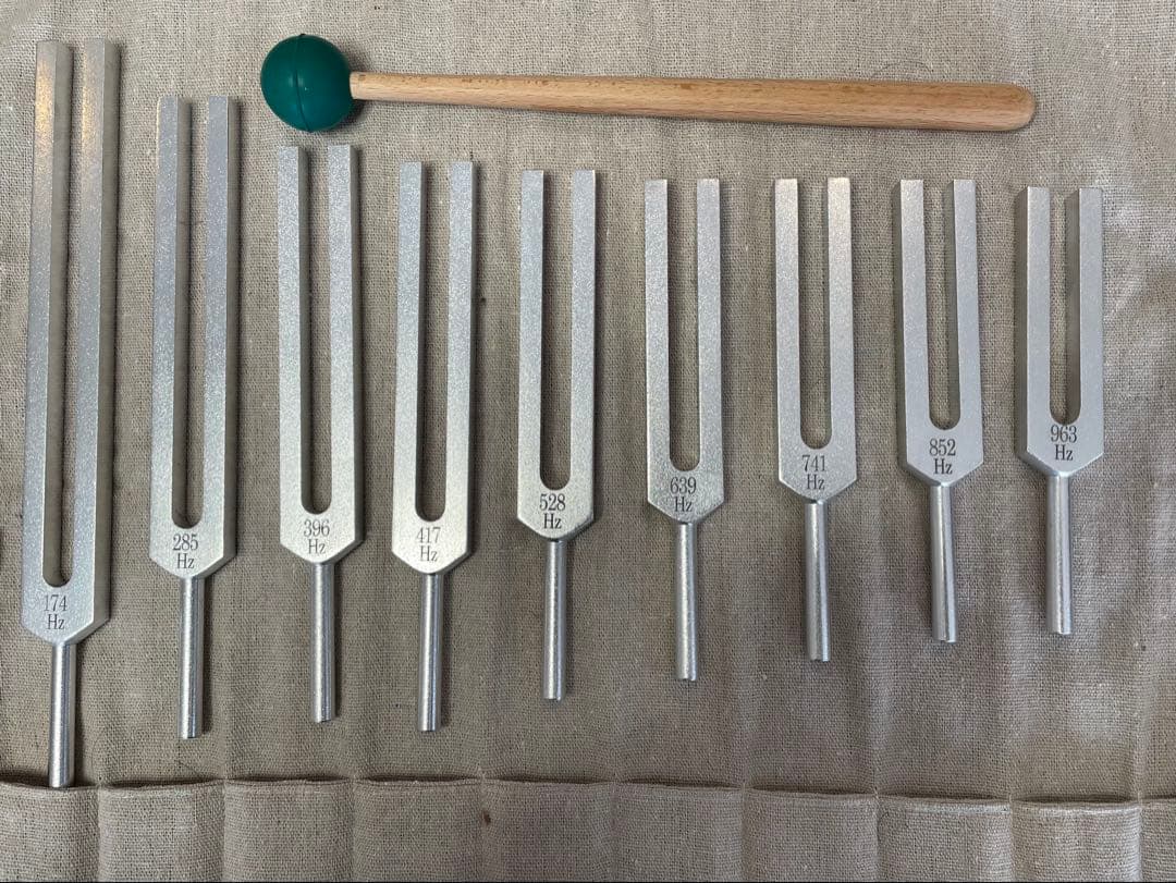 ソルフェジオ　チューナー　セット【ヒーリング】日本製麻リネン専用ケース付き】