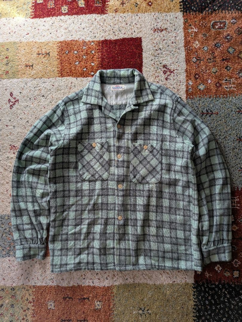 トップス Vintage 50's CAMPUS open collar shirt