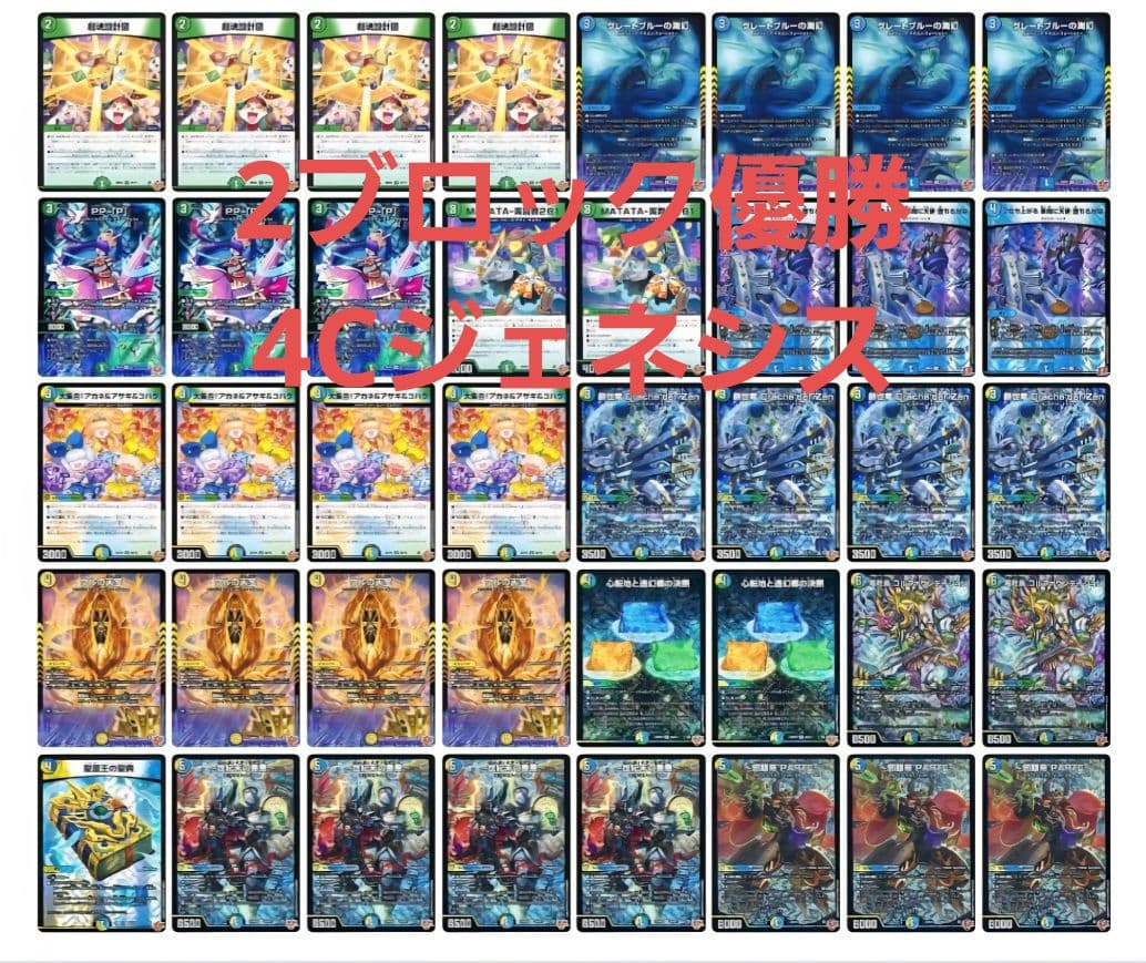 デュエマ 2ブロック優勝構築 4C創世竜