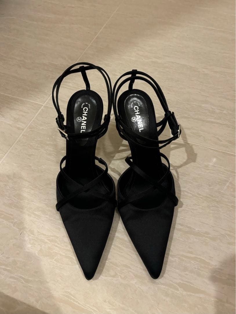 CHANEL シャネル ストラップパンプス 36ハーフ