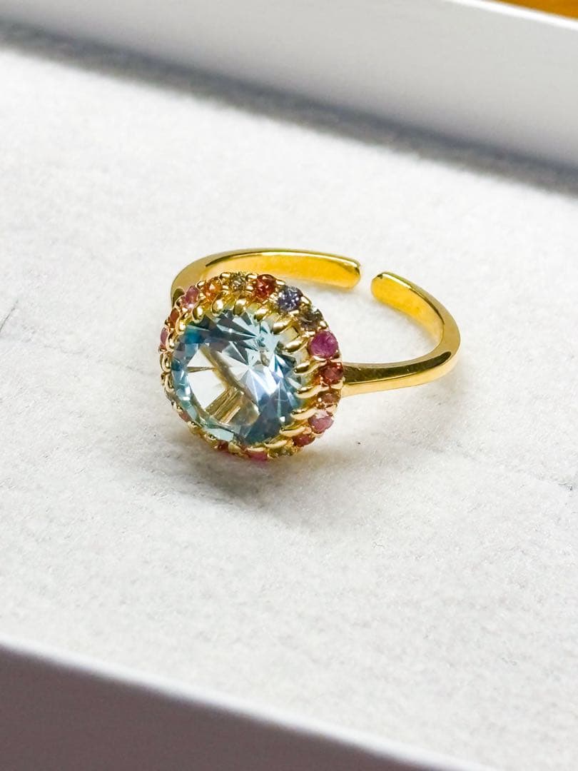 【ki-ko】ビジュソフィア　ポンポネ風リング