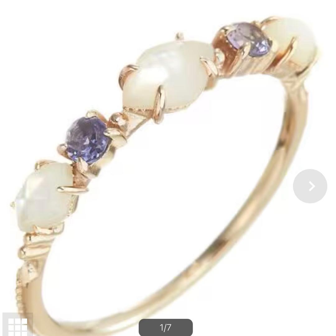 agete K10 白蝶貝　リング