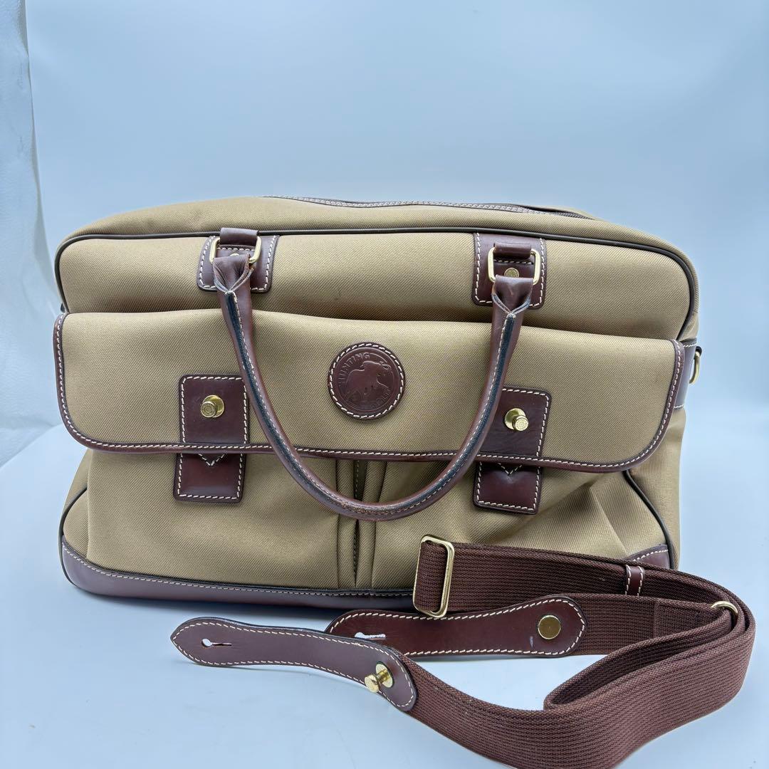 ハンティングワールド ボストンバッグ カーキ ブラウン 0712-S6503t