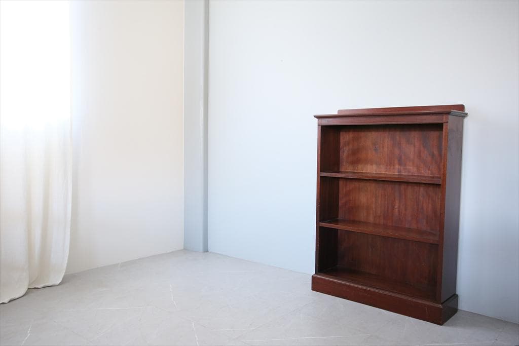 英国アンティーク木製ブックシェルフ/本棚/食器棚/飾り棚/収納ラック