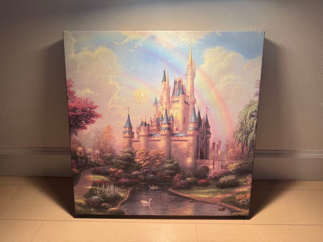【正規品★カリフォルニアディズニー購入品】 シンデレラ城 キャンバスアート カリフォルニア ディズニーランド・リゾート70周年セレブレーション