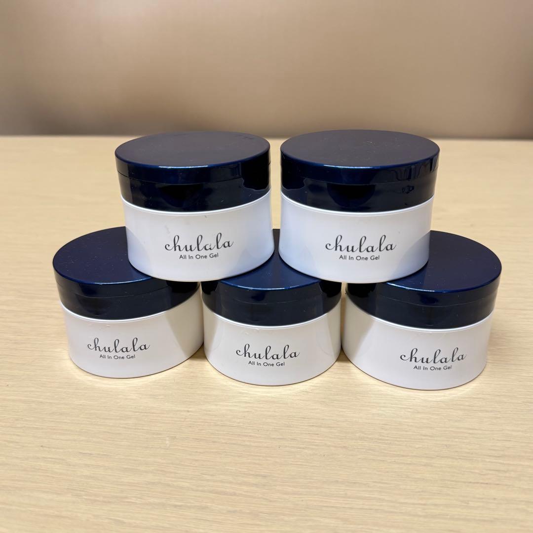 【未使用品】ちゅらら オールインワンゲル 100g×5 シャンテ ヒト幹細胞配合 プレミアムオールインワンゲル 100g : Celule