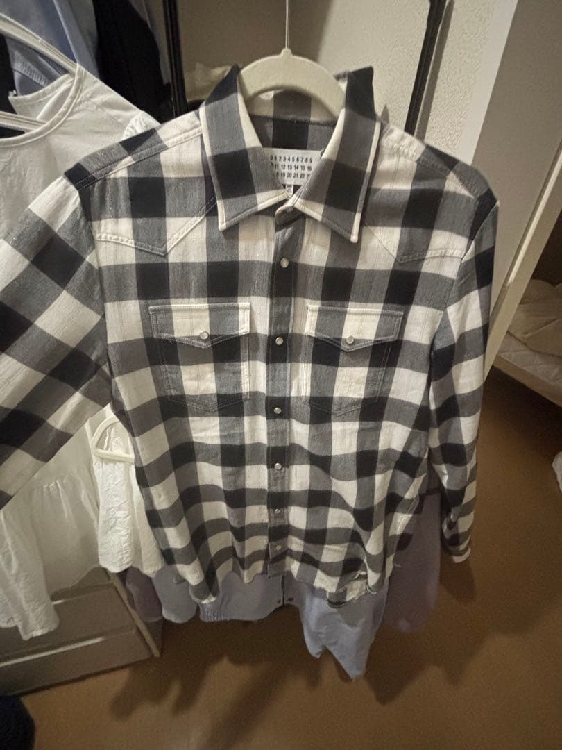 MARGIELA 2016s シャドーチェック ウエスタンシャツ