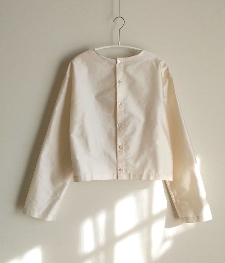 Plage silk mix taffeta Tブラウス