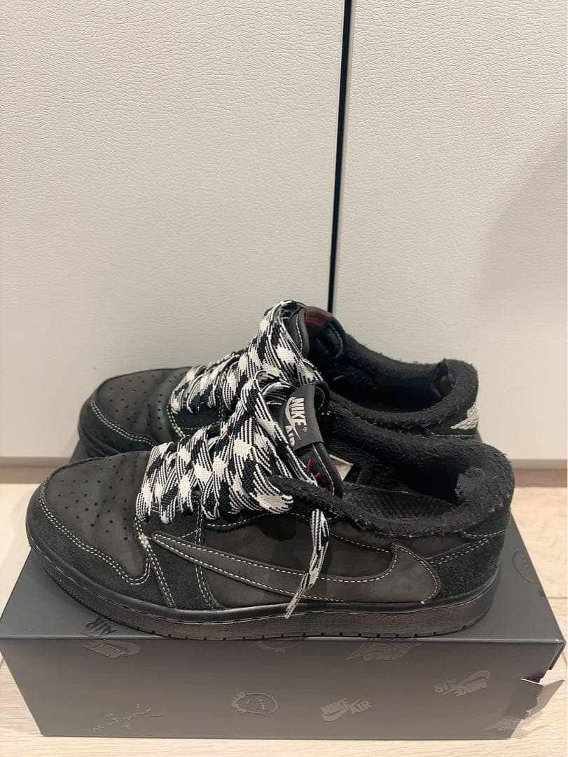 AIR JORDAN 1 ✖︎ TRAVIS BLACK PHANTOM 26cm Jordan 1 Retro Low OG SP x Travis Scott Black Phantom for Sale