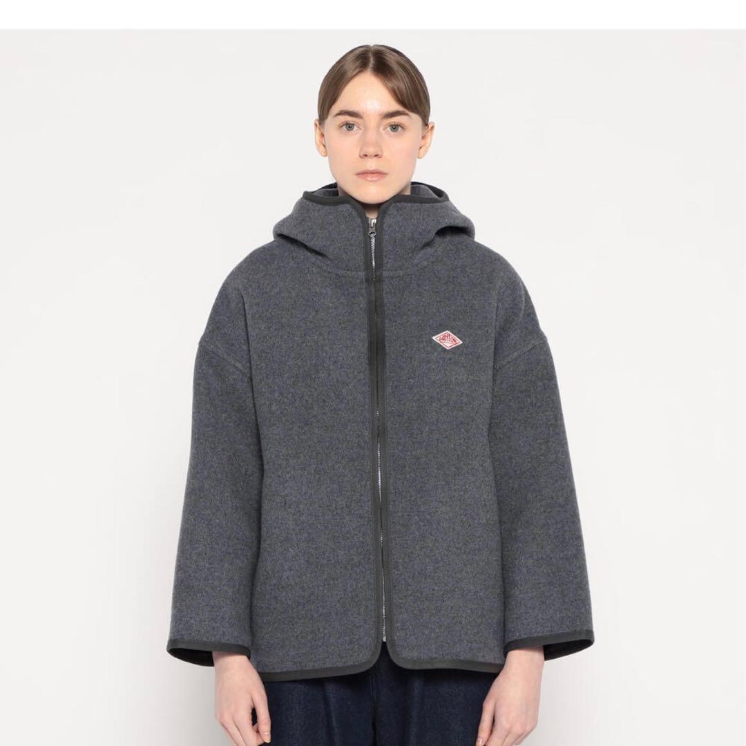 DANTON フード付きオーバーサイズジャケット グレー36